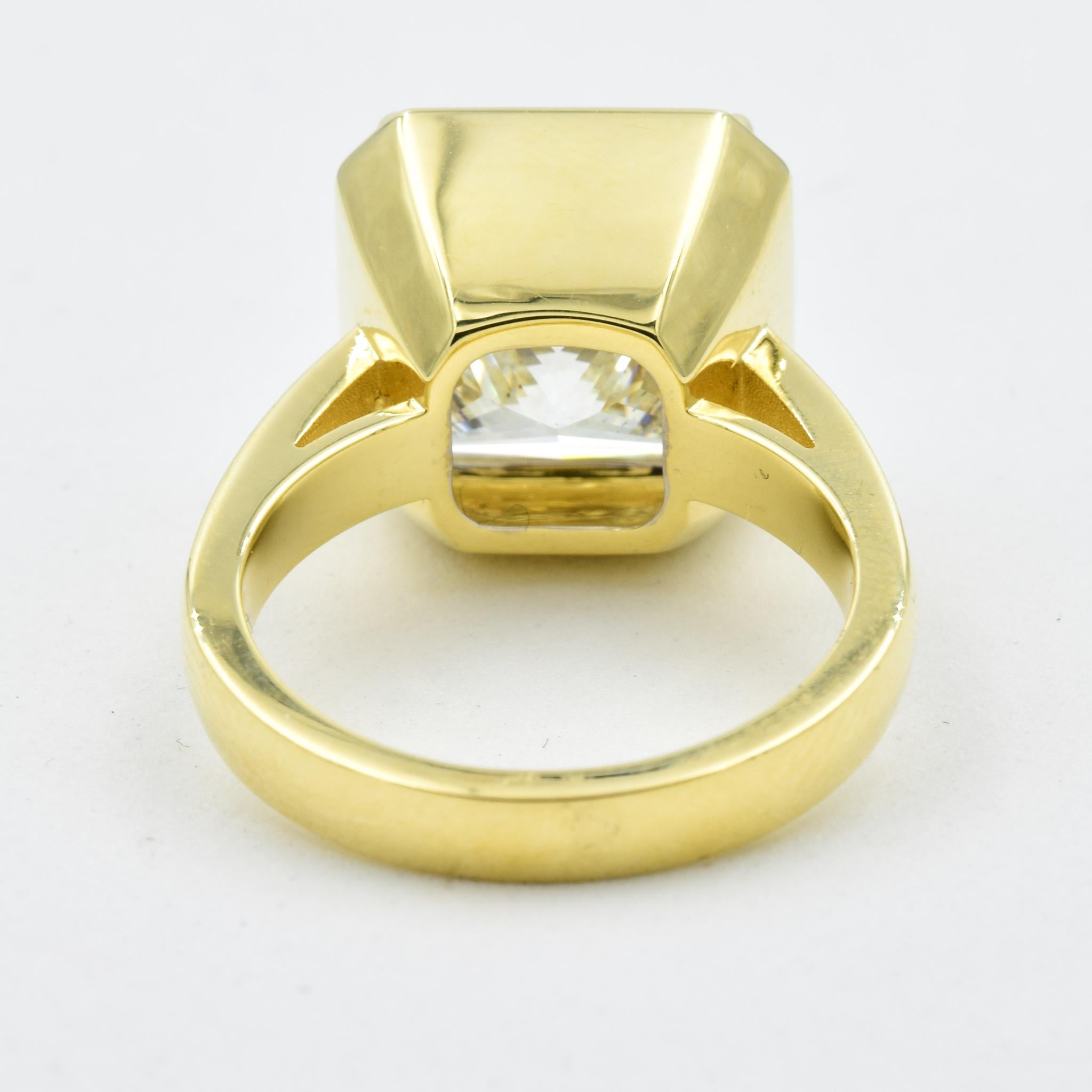 radiant cut bezel engagement ring