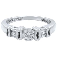 Bague de fiançailles à diamant Rahel Koen en or blanc 14K 1.00 Cttw