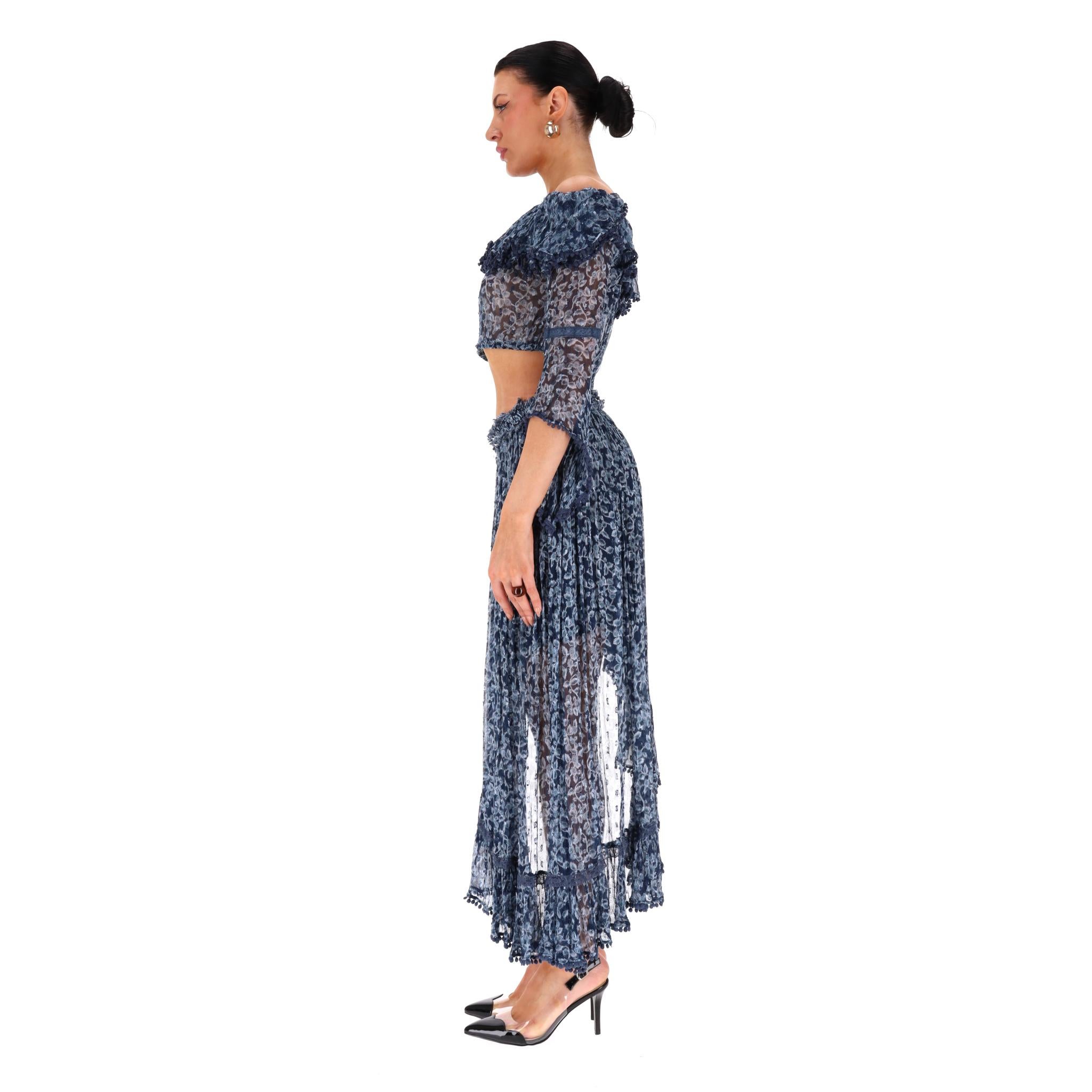 Women's or Men's Rahi Cali Off-The-Shoulder Top & Asymmetric Skirt Two-Piece Set For Sale