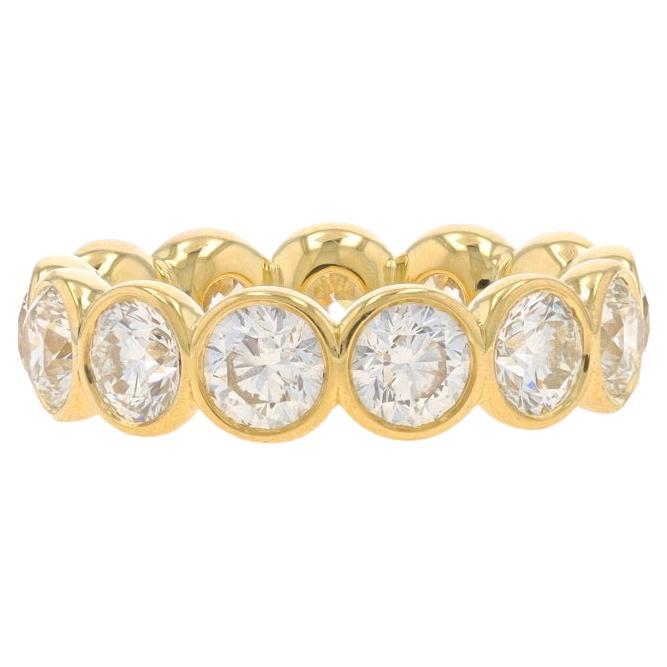 Rahminov Diamond Eternity Band Yellow Gold 18k 5.24ctw EB2340 Wedding Ring 6 1/2 For Sale