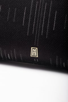 RAÍCES Decorative Throw Pillows Limited-Edition Black Upholstery, Set of 2