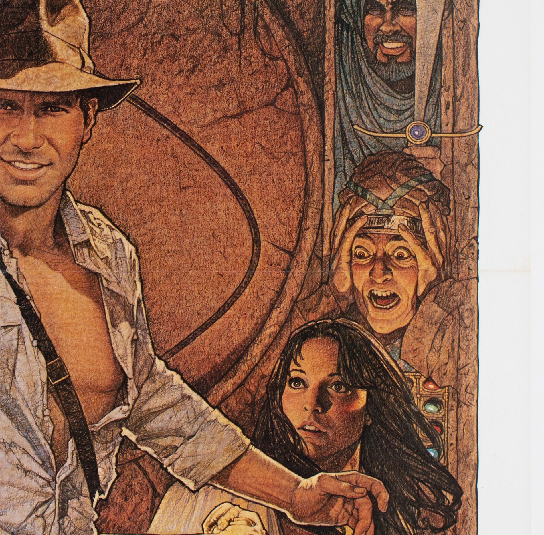 Linen Raiders of the Lost Arc R1982 US 1 Sheet Film Movie Poster, Richard Amsel For Sale