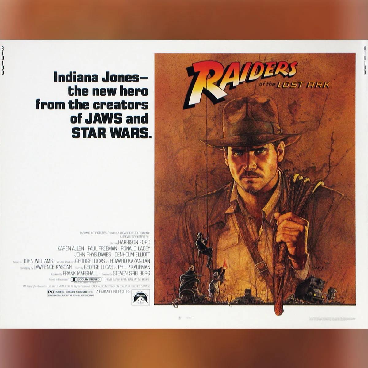 Raiders of The Lost Ark (1981)
Halbe Bögen (22 x 28 Zoll)

Im Jahr 1936 wird der Archäologe und Abenteurer Indiana Jones von der US-Regierung angeheuert, um die Bundeslade zu finden, bevor die Nazis in den Besitz ihrer gewaltigen Kräfte gelangen