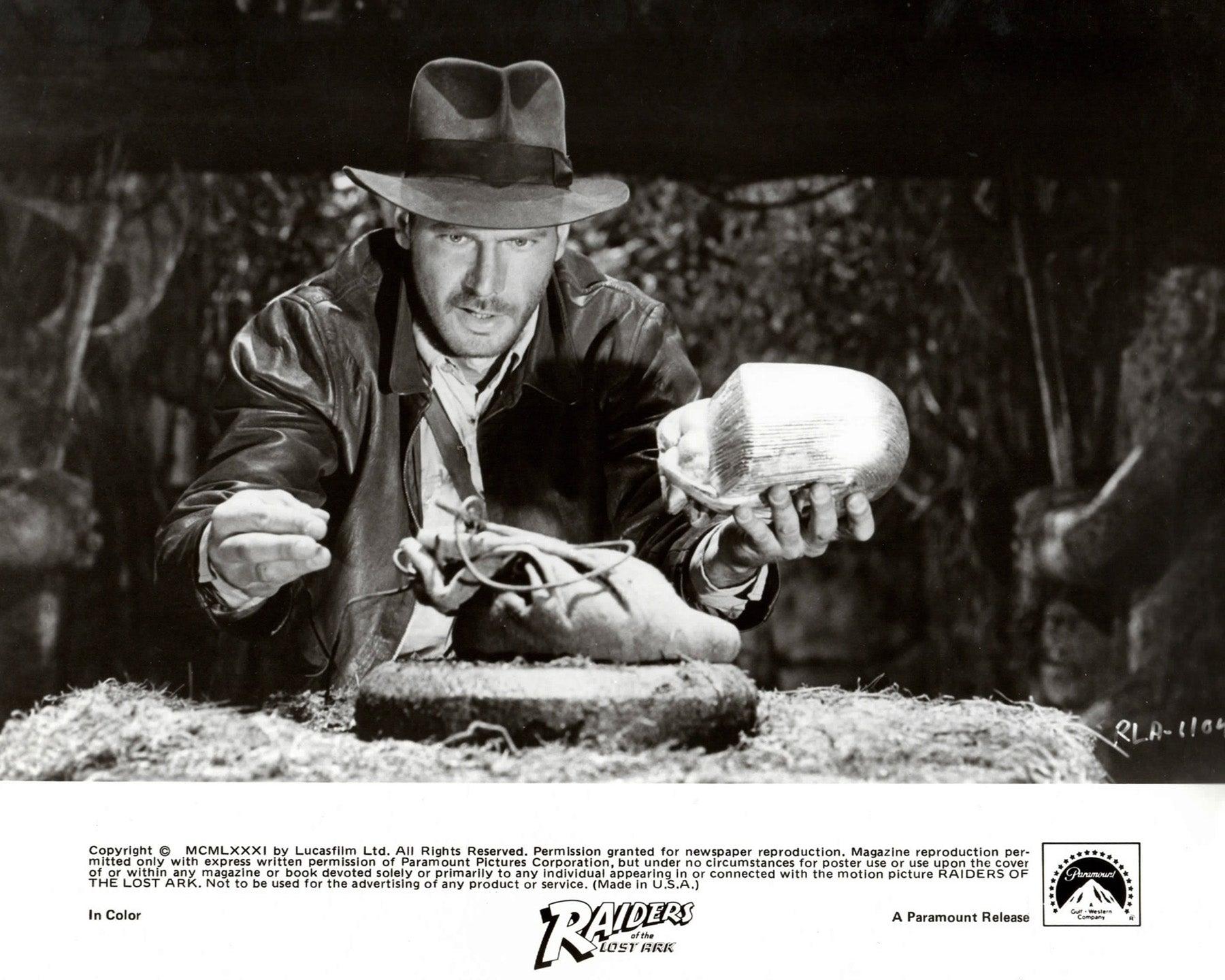 Raiders of the Lost Ark 1981 Werbefilm Film Presse Standbild Gerahmt (Papier) im Angebot