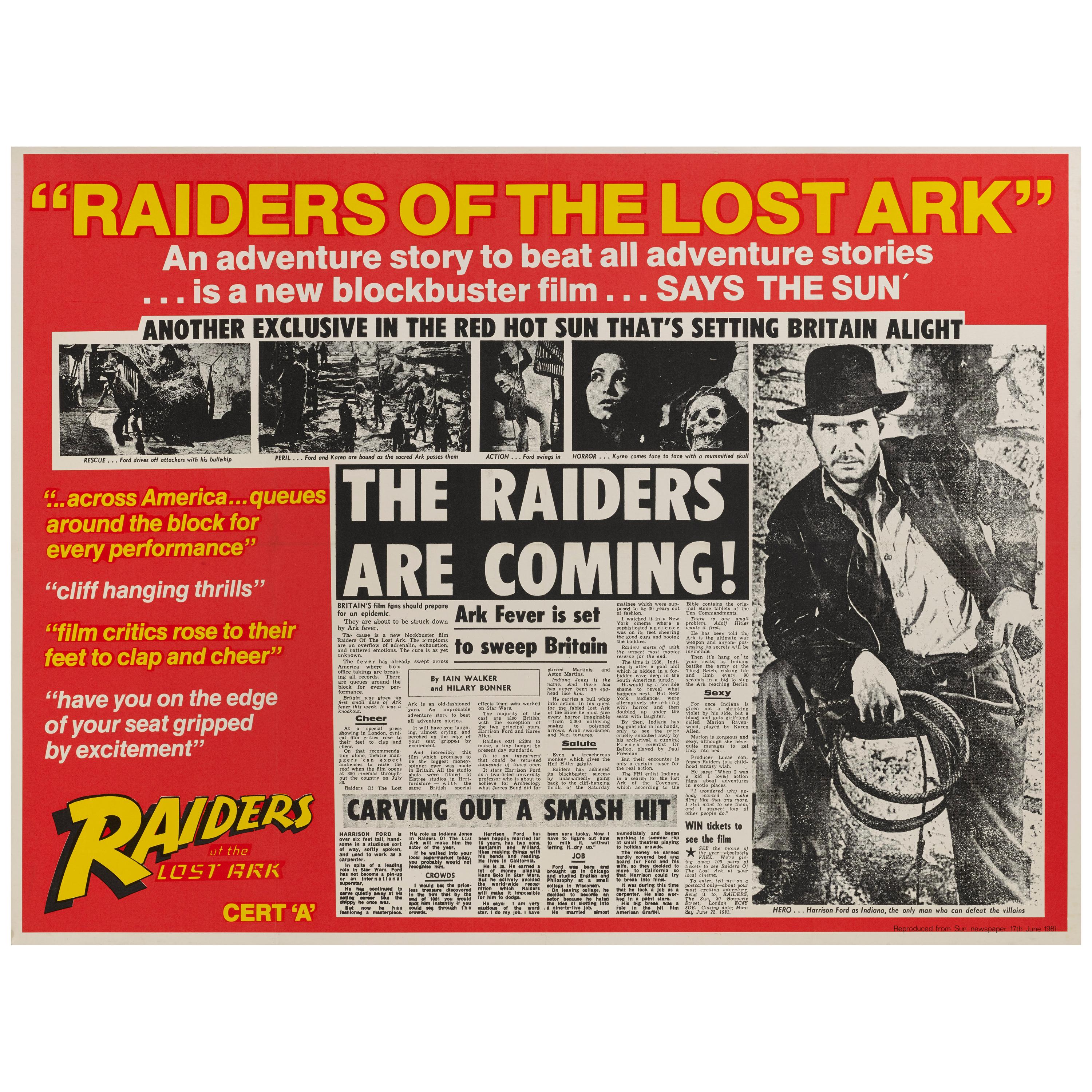 Raiders of the Lost Ark For Sale
