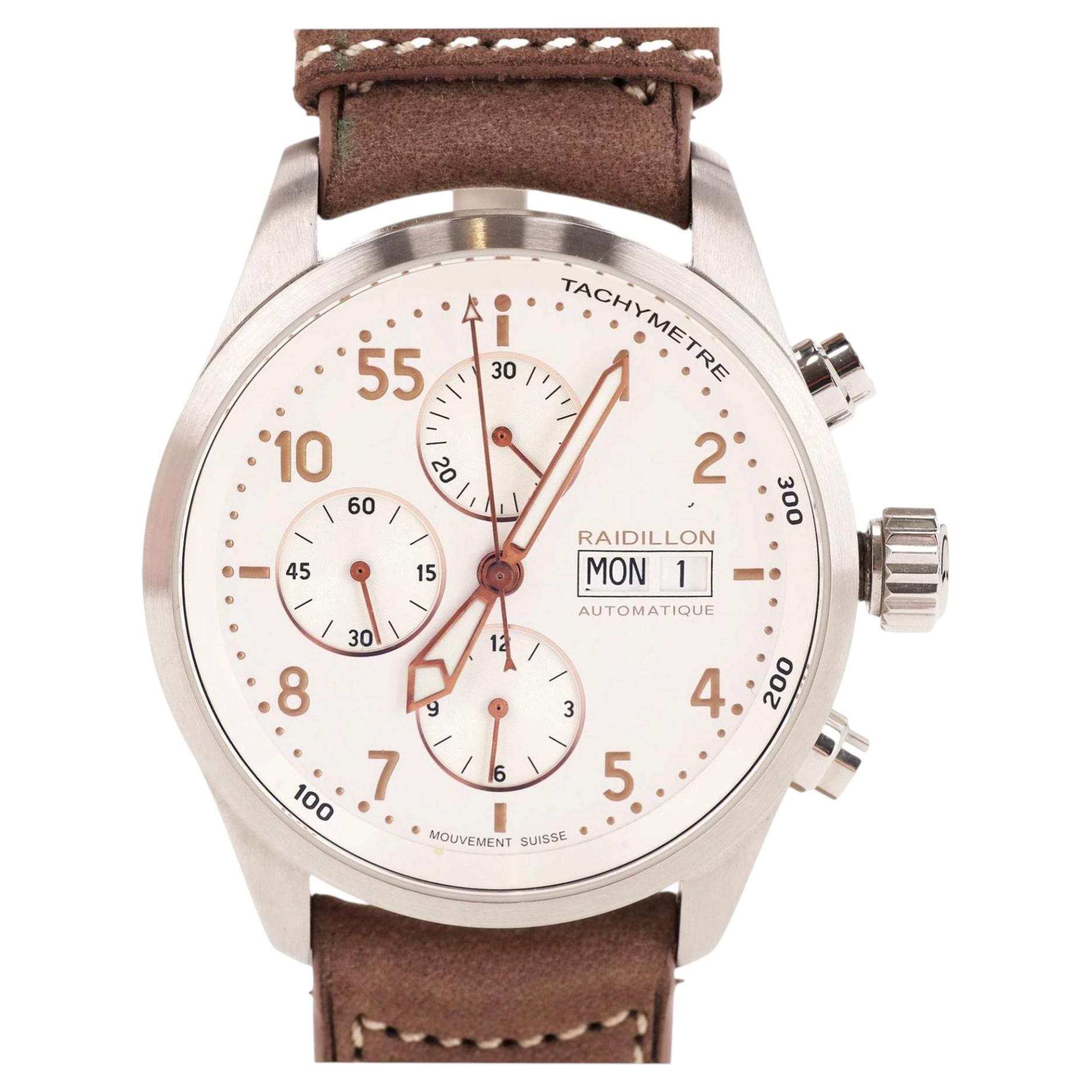 Reloj Cronógrafo Intemporal Raidillon Edición Limitada con Correa de Nubuck en venta