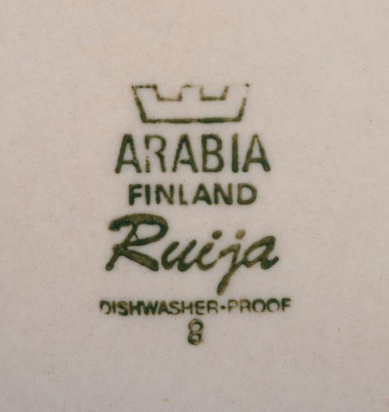 Finlandais Raija Uosikkinen et Ulla Procopé, Arabia. Huit assiettes profondes Ruija, années 1960/70 en vente