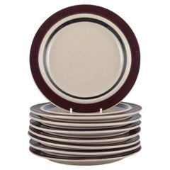 Retro Raija Uosikkinen and Ulla Procopé, Arabia. Nine "Ruija" lunch plates, 1960/70s