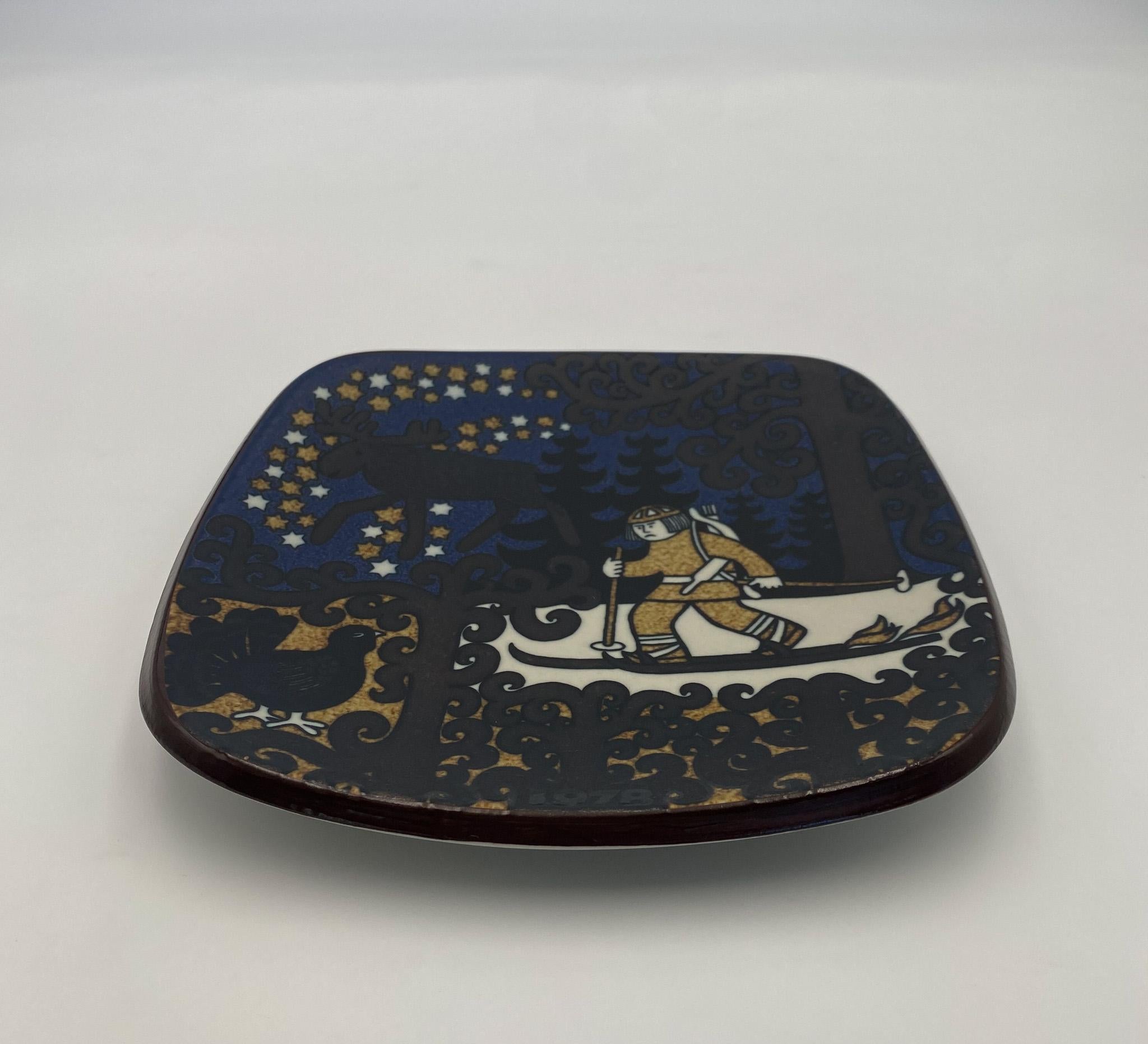 Ceramic Raija Uosikkinen Decorative Plate for Arabia of Finland, 1978 For Sale