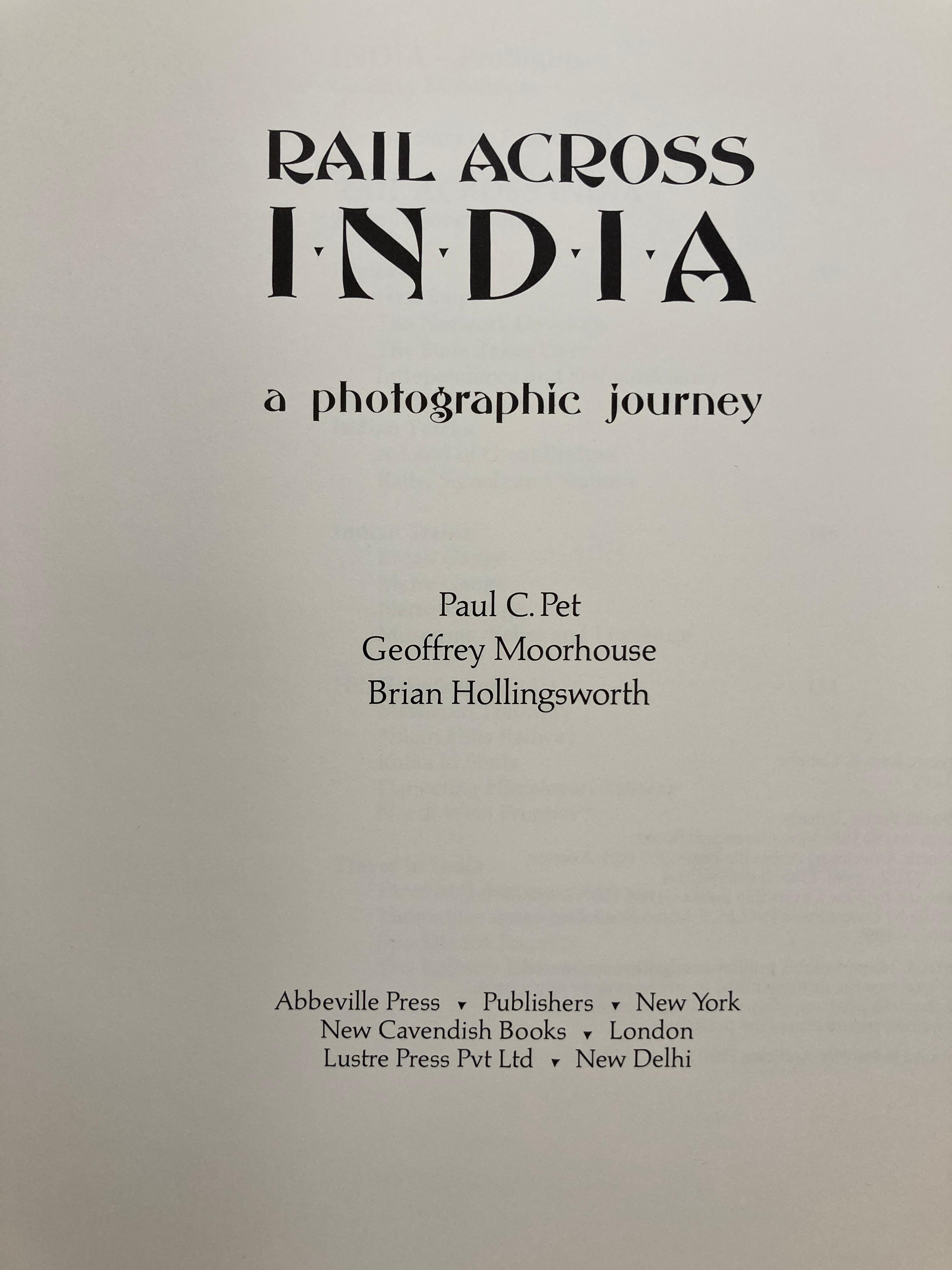 Rail Across India A Photographic Journey In Good Condition For Sale In North Hollywood, CA