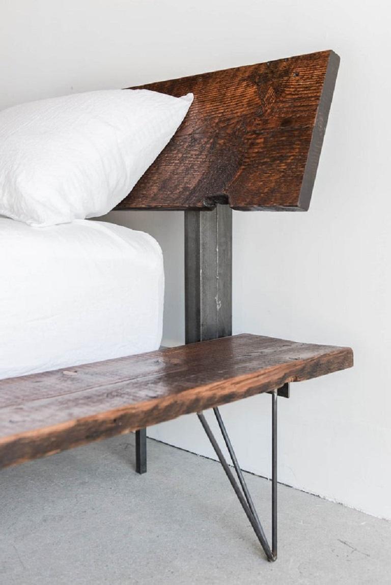 American Railcar Platform Bed King Size by Croft House For Sale