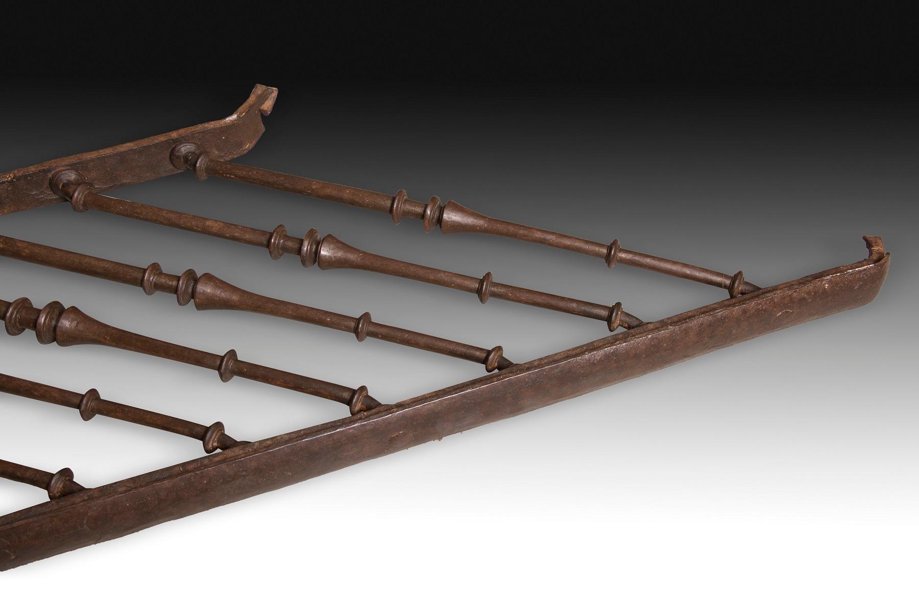 European Railing with Banisters, Wrought Iron, 16th Century