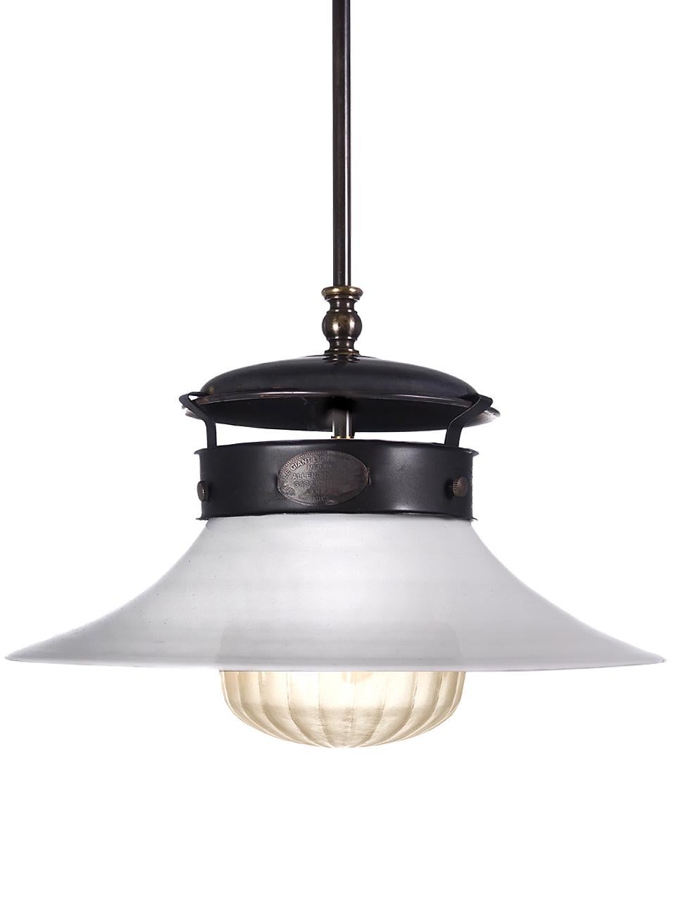 These early utilitarian style gas lamps were the type found in 1800s general stores and train platforms. We were inspired by their simple and elegant look when this collection was created. They have the feel of a gas lamp but are wired for a