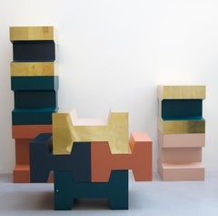 Rails 550 Functional Sculpture Lacquered Side Table - Terra