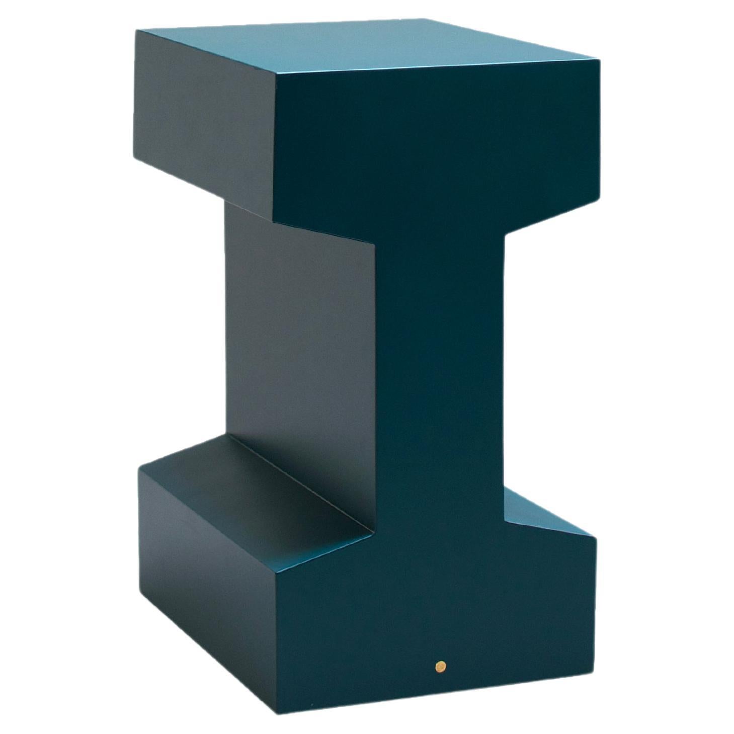 Rails 550 Functional Sculpture Lacquered Side Table - Emerald For Sale