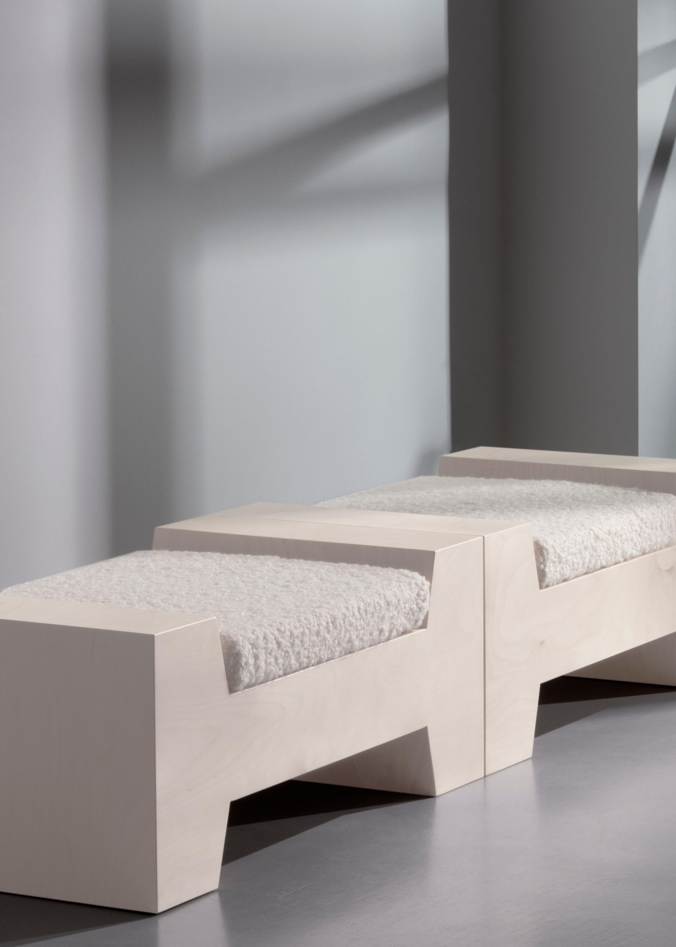 Portuguese Rails Functional Sculpture Plywood Trestles Table Desk For Sale