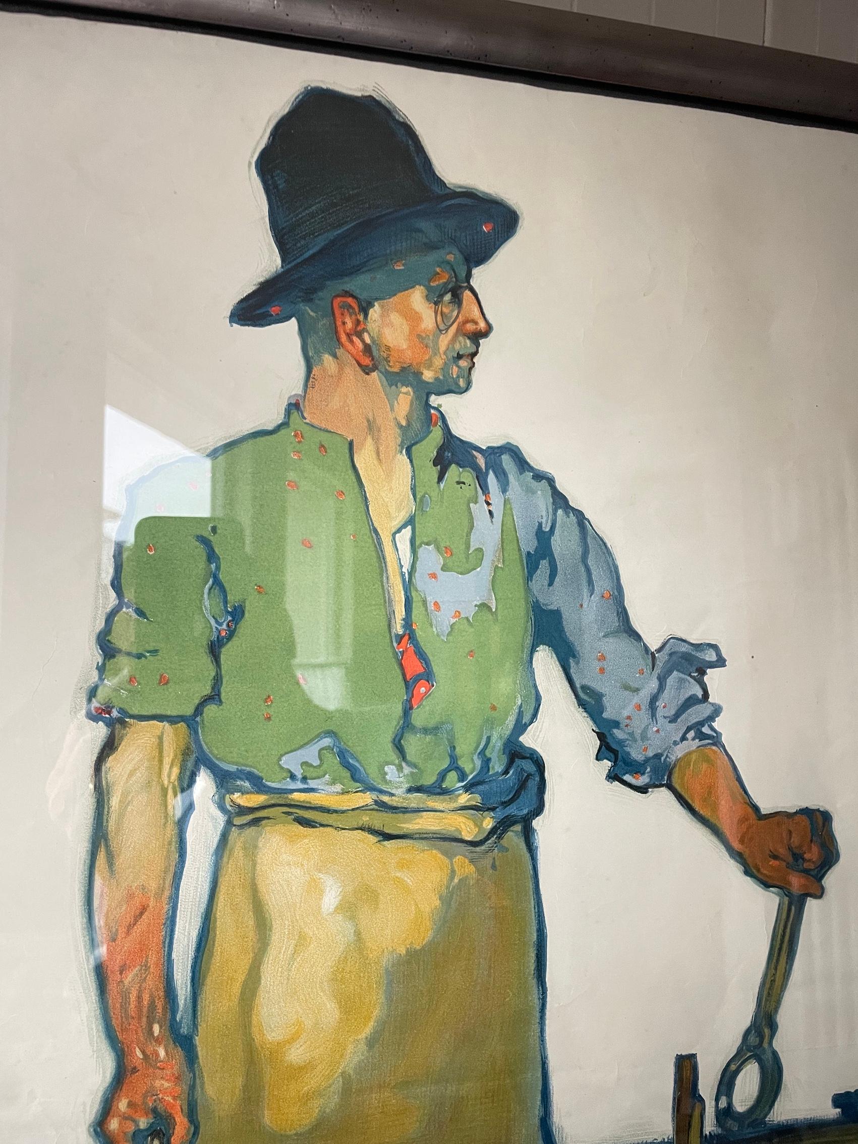 Eisenbahn-Werbeplakat 'Edgware By Tram'

Elektrisches Eisenbahnhaus Westminster

The Avenue Press vom 8.4.16

Entworfen von E A Cox

Silber lackierter Holzrahmen

Höhe 80 cm.  Breite 54cm.  Tiefe 2cm 

E.A. Cox (1876-1955) war ein Plakatkünstler,