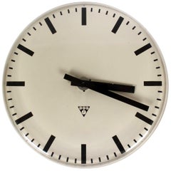 Railway or Factory Clock from Pragotron, 1970s
