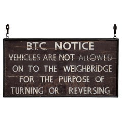 Railway Sign, England, Circa 1940