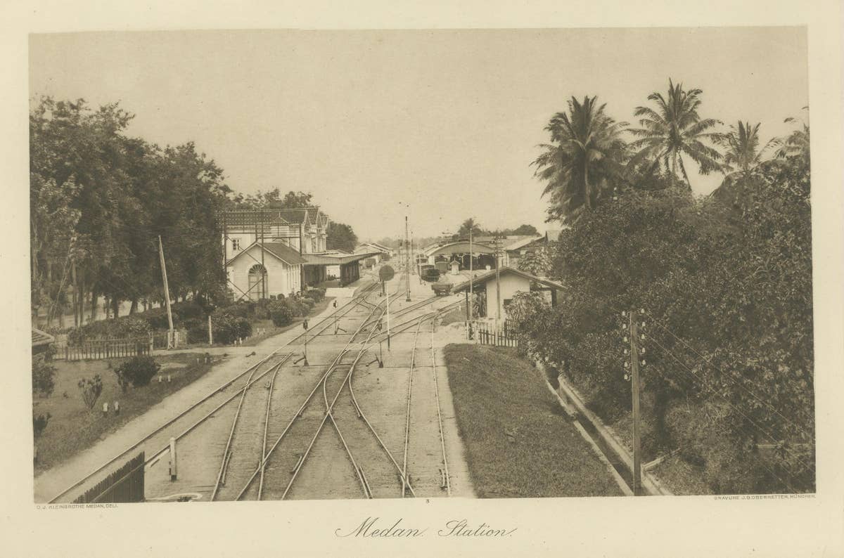 Railway Station Medan, Sumatra, C J Kleingrothe, Dutch East Indies c1910