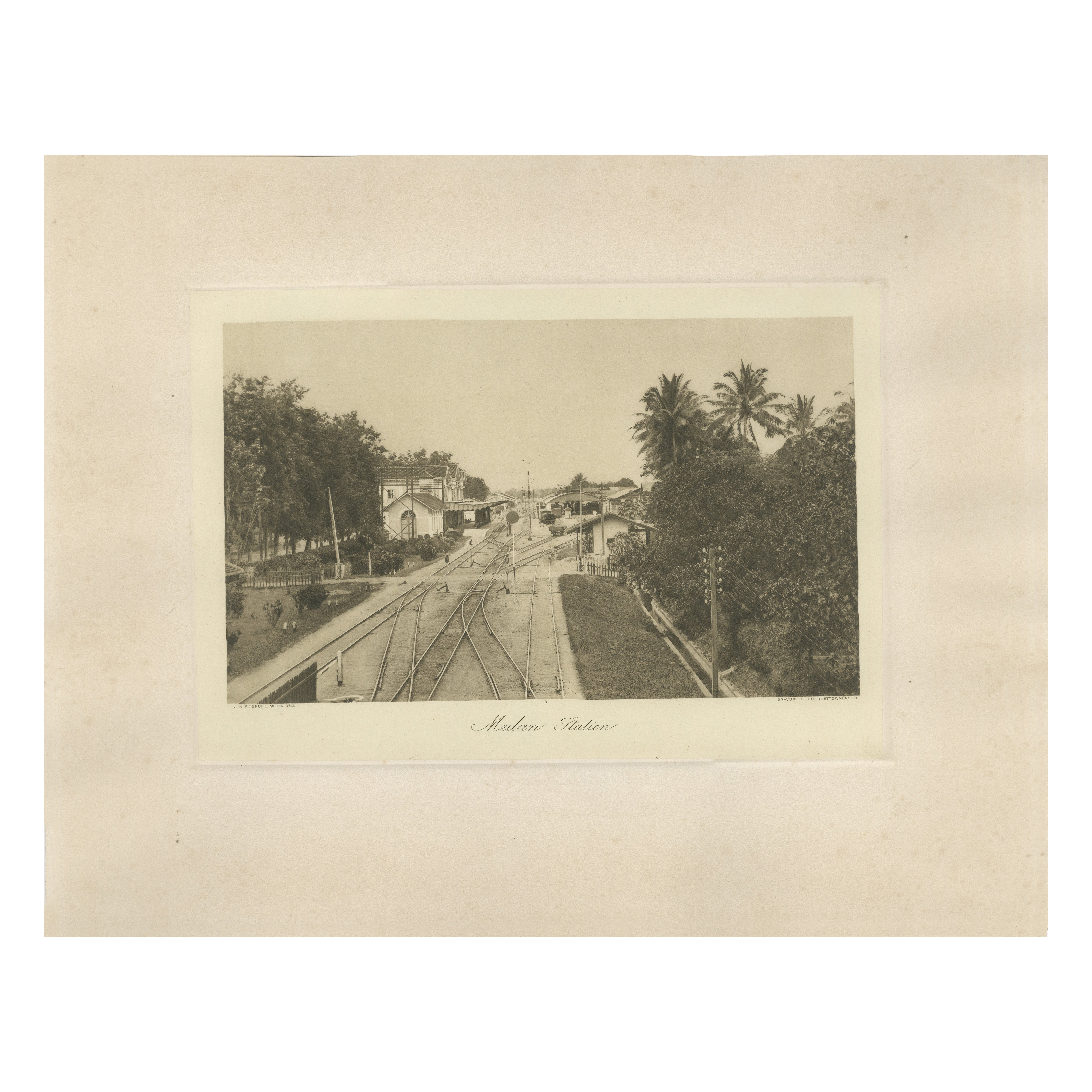 Gare de Medan, Sumatra, C.I.C., Indes orientales néerlandaises c1910