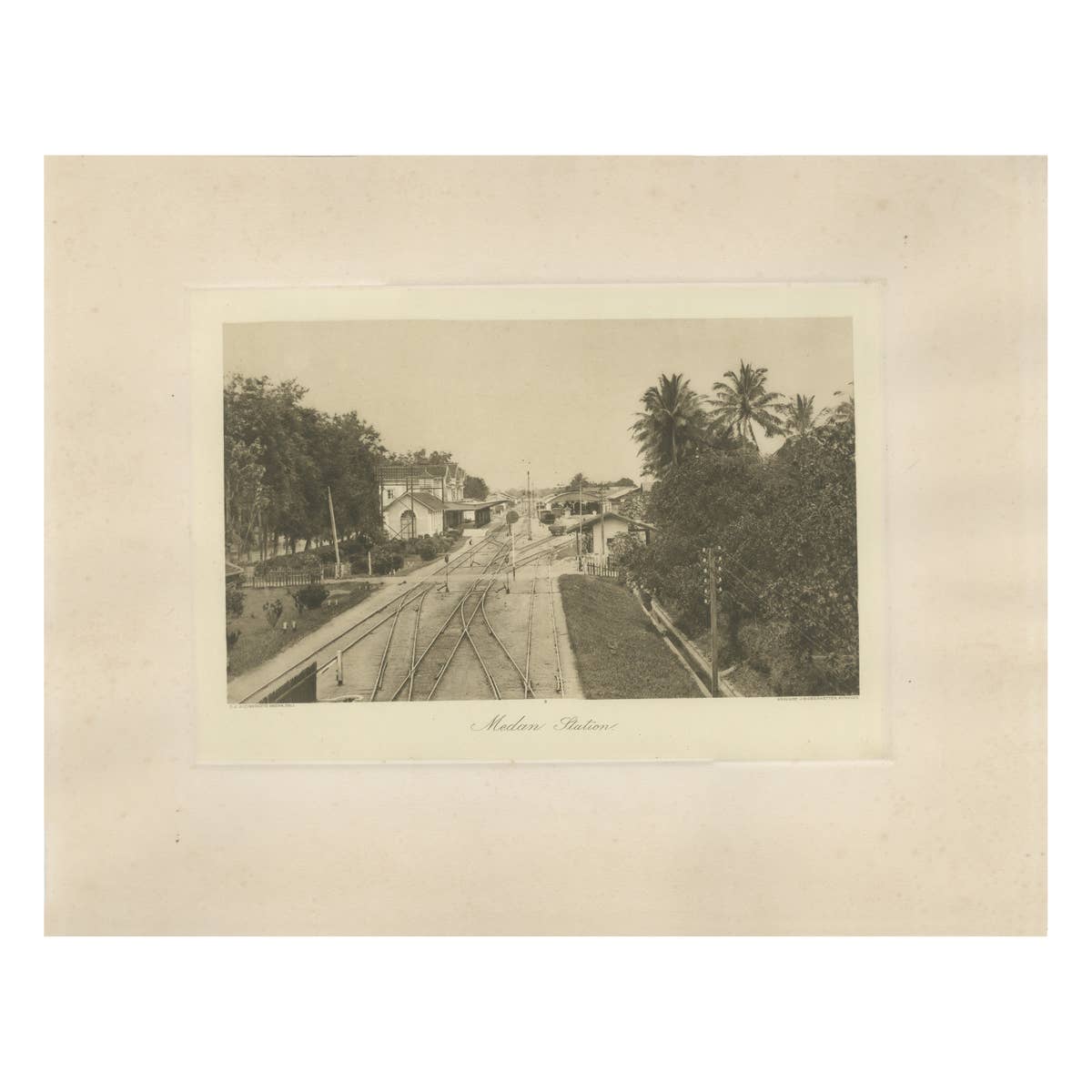 Railway Station Medan, Sumatra, C J Kleingrothe, Dutch East Indies c1910