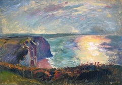 Falaises au couchant près d'Etretat