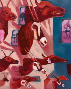 Peinture acrylique d'un peintre lituanien établi - commentaires culturels - musique