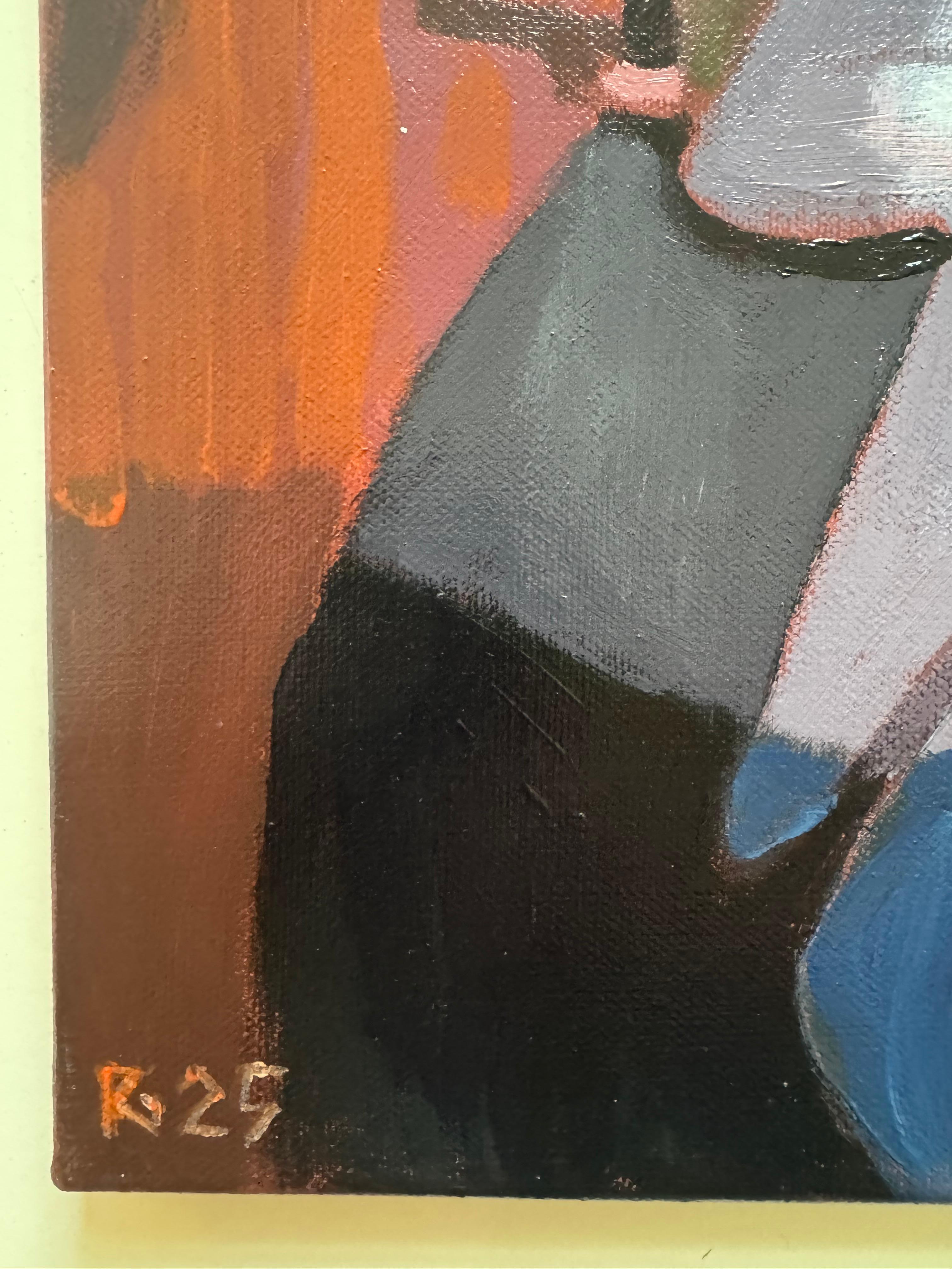 Peinture acrylique d'un peintre lituanien établi - commentaires culturels - musique - Painting de Raimondas Gailiunas 