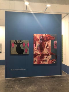 Acrylic painting by established Lithuanian painter - cultural commentary - music