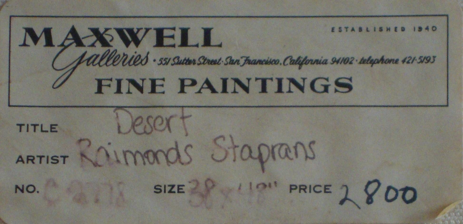 Raimonds Staprans - Desert. 1974, oil on canvas, 95, 5x116 cm For Sale 1