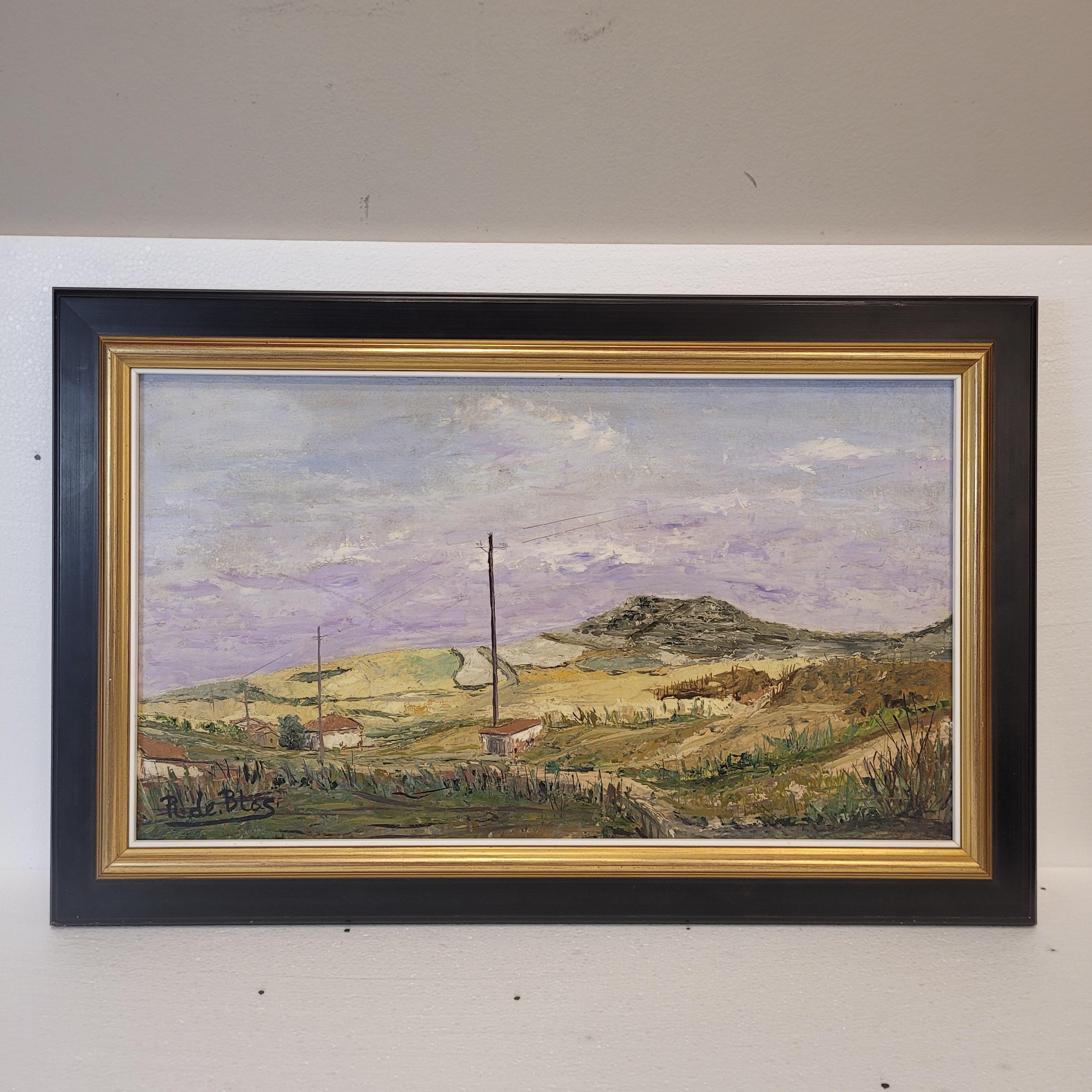 Öl auf Leinwand Kastilische Landschaft von Raimundo de Blas Spanien (Art nouveau), Painting, von  Raimundo de Blas  (Mucientes, 1910-1975)