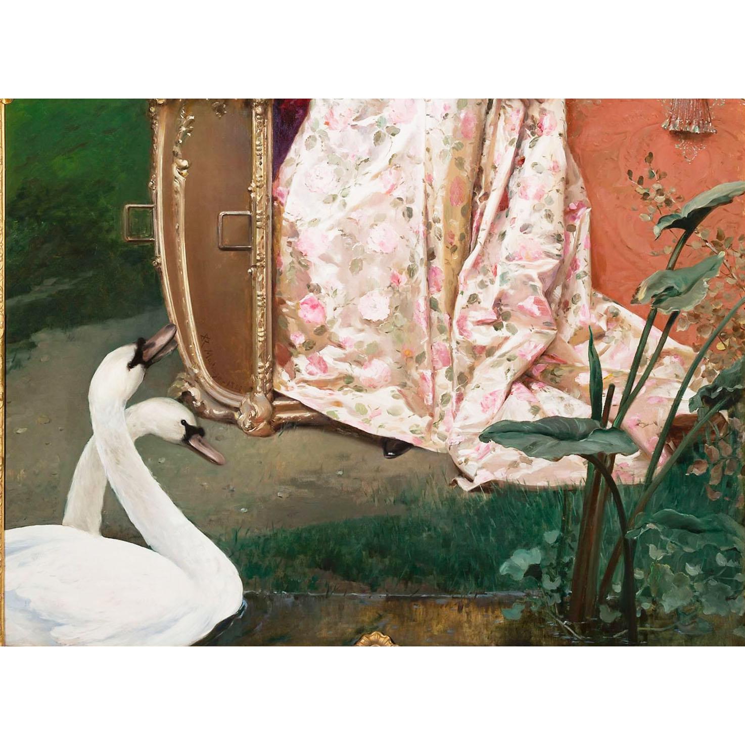 Raimundo de Madrazo y Garreta Óleo palaciego sobre lienzo Retrato Isabelle McCreery en venta 7