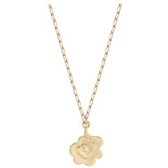 Rain Cloud Pendant Necklace in Yellow Gold