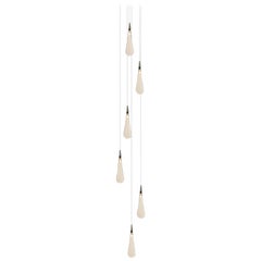 Lampadario da ingresso in vetro soffiato Rain Drop 6, 2,25" Dia x 7,5" H di Shakuff