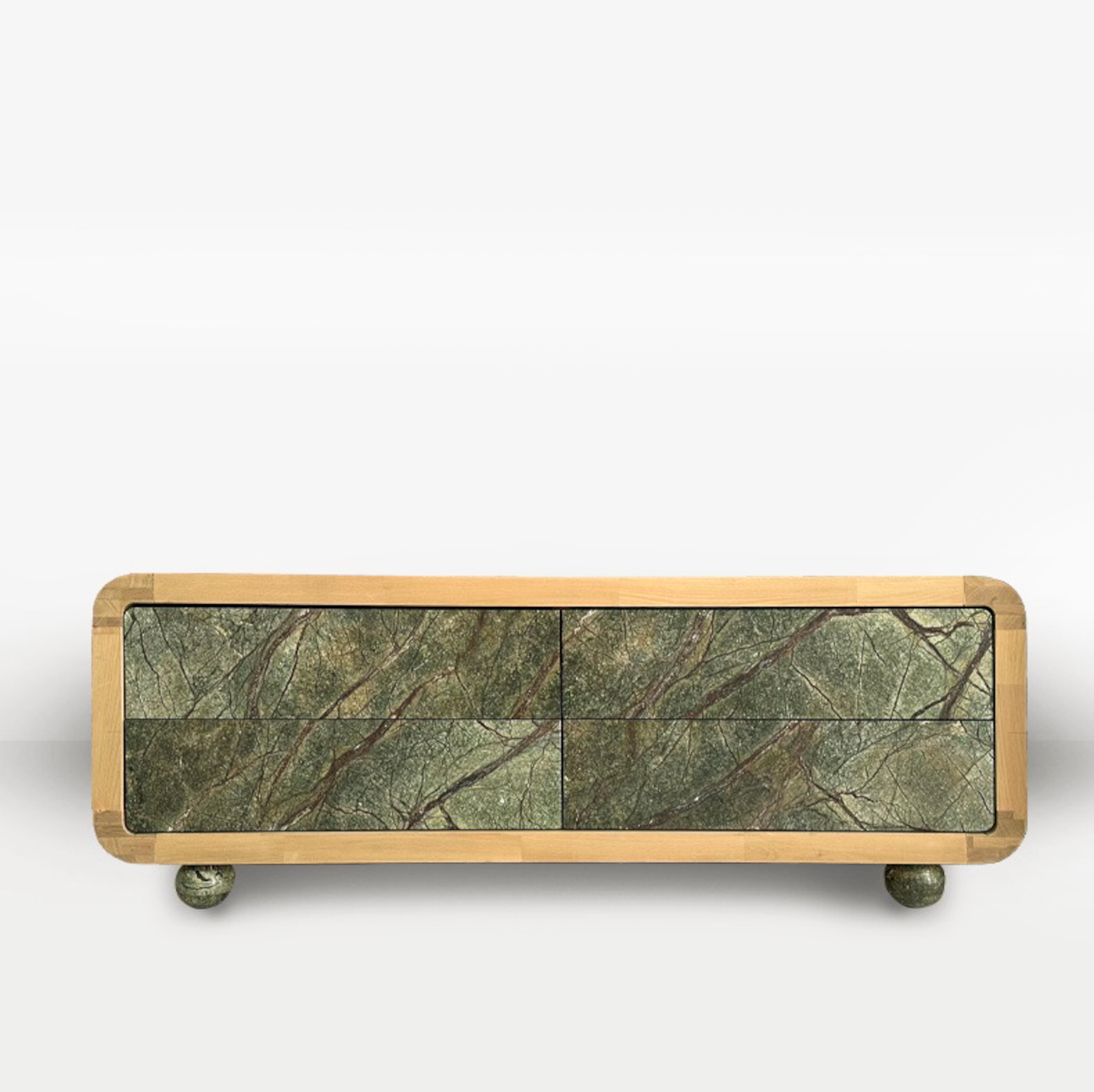 XXIe siècle et contemporain Buffet en marbre Rain Forest - buffet en marbre - rangement de meuble de rangement en marbre en vente