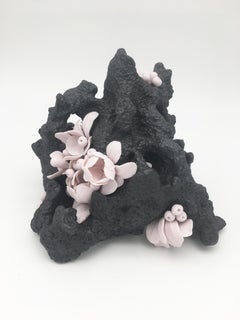 "Topia Noir 1", Contemporary, Ceramic, Sculpture, Colored Porcelain, Glaze