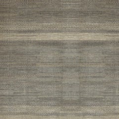 Modern Wool Persian Rug, Blue and Cream, Orley Shabahang, 10' x 14'