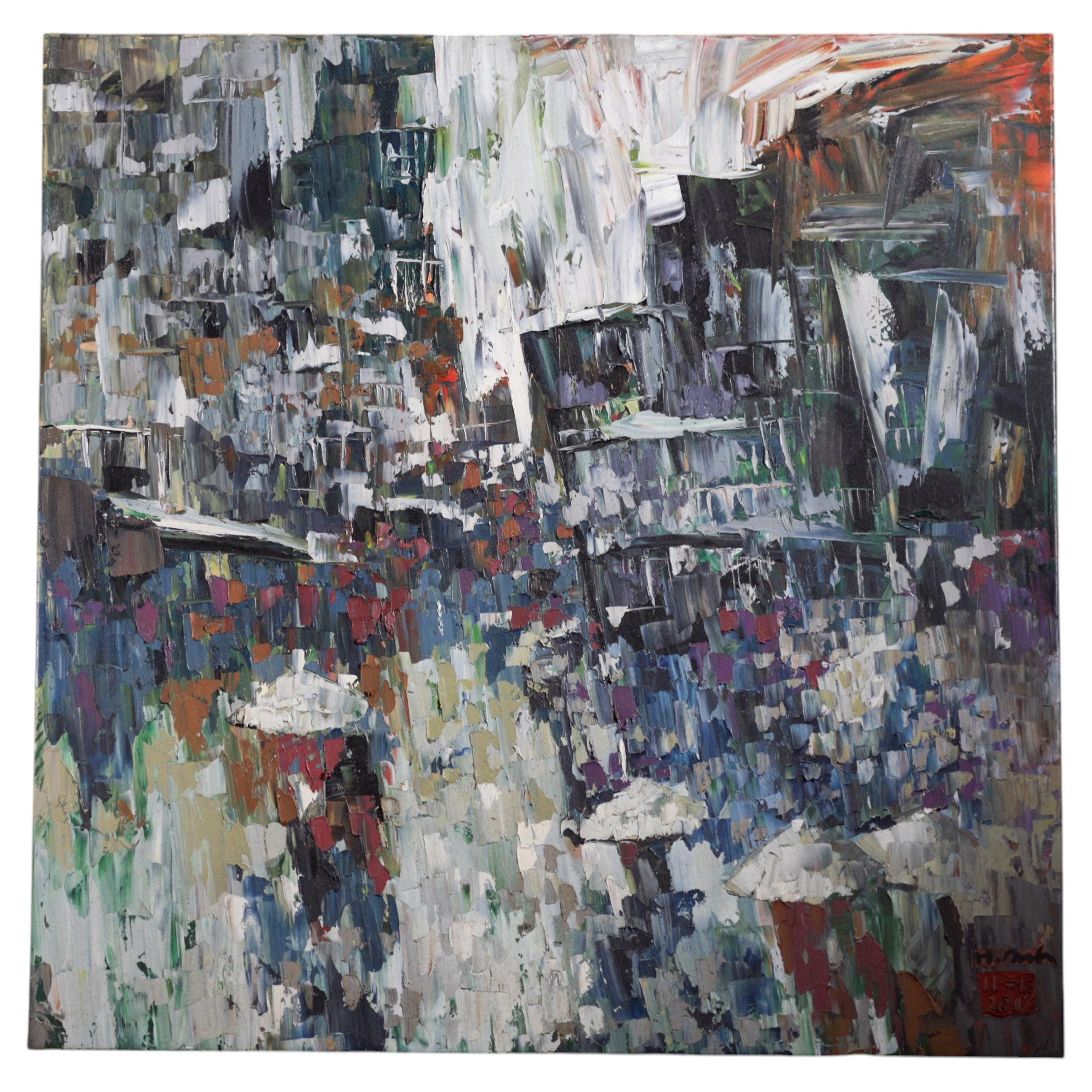 Rain over Streets, Old Town by Huang Anh For Sale