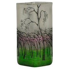 Jugendstil-Glasvase "RAIN Vase" von Daum Frères aus dem frühen 20.