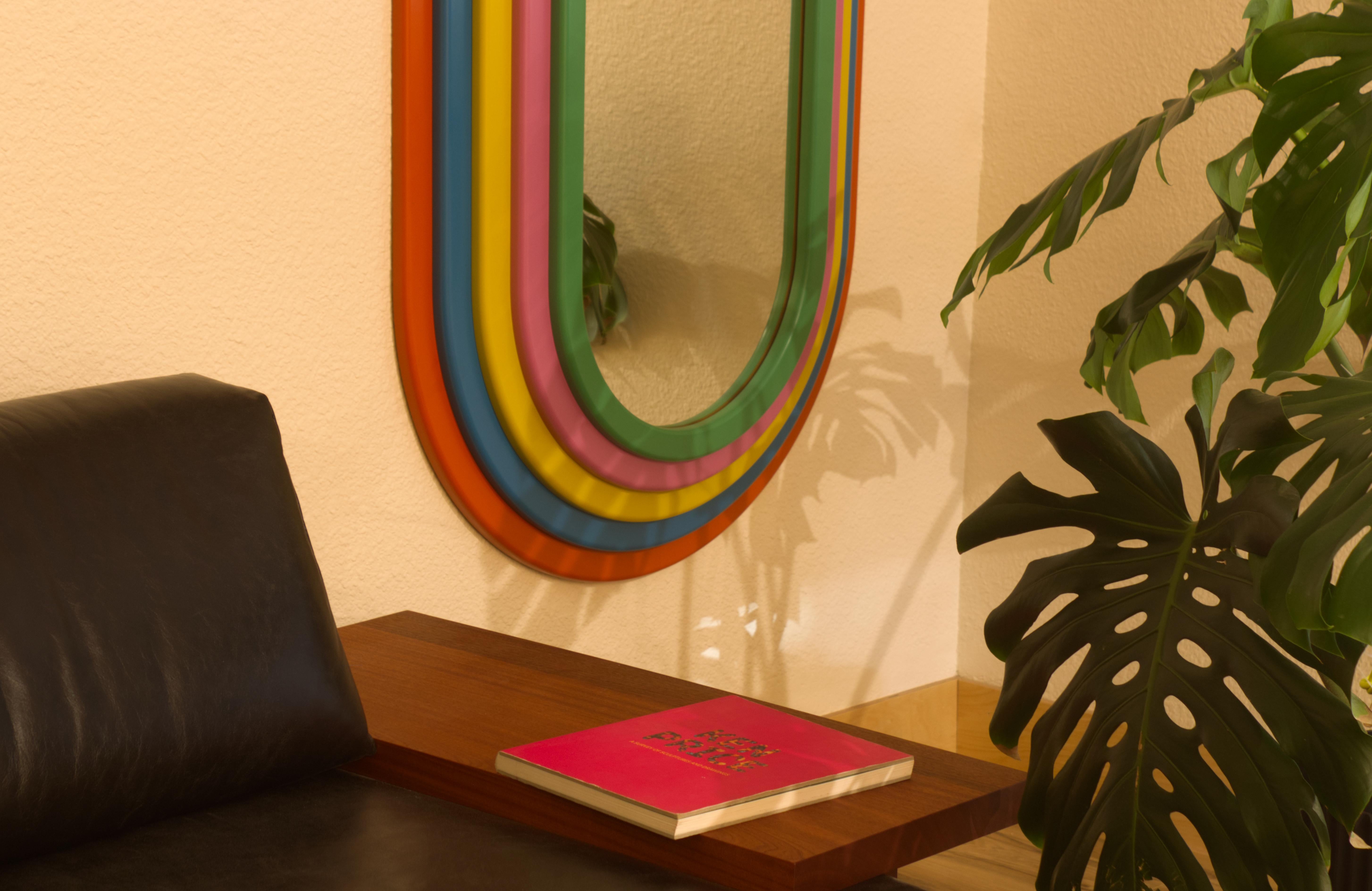 Rainbolwa Mirror By Greg Palombo. Inspired by Ettore Sottsass Ultrafragola For Sale 1
