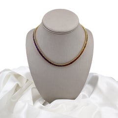 Rainbow 18kt yellow Gold Necklace with 41.4 Cts in Multi Gemstones