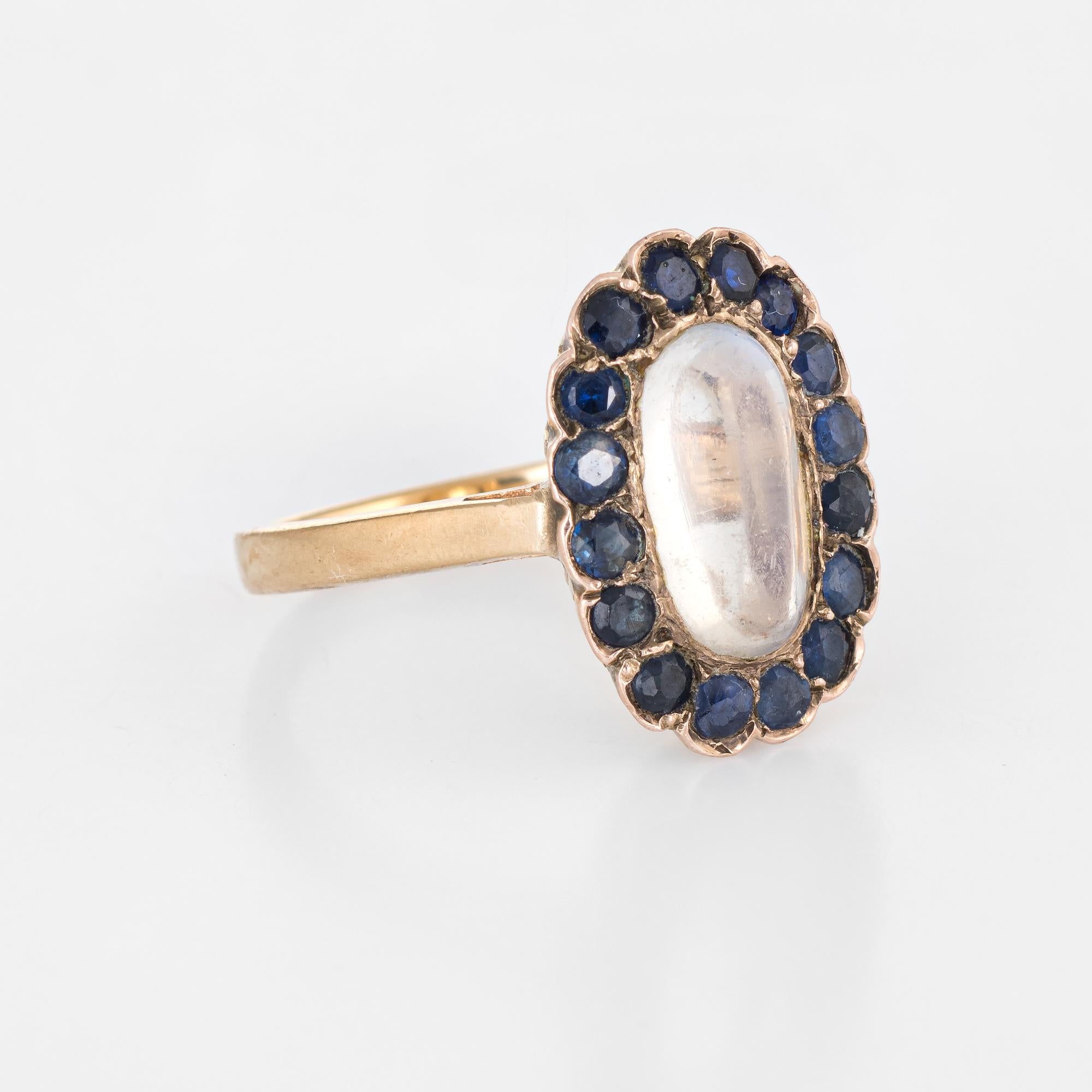 moonstone and sapphire ring