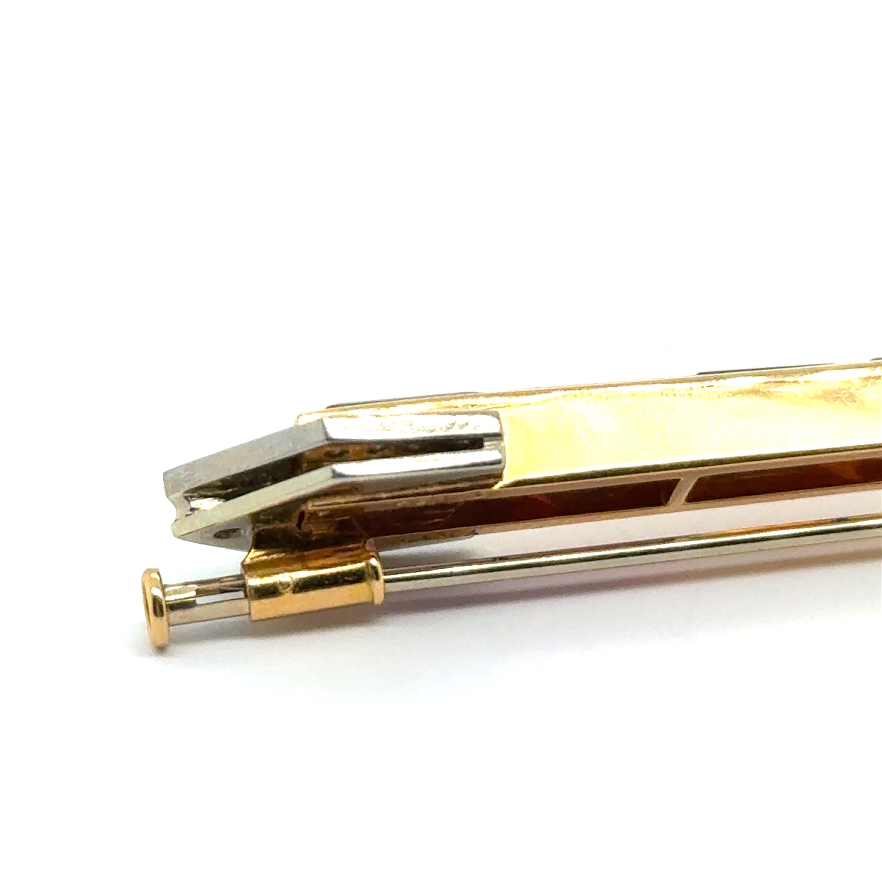 Rainbow Brooch with Amethyst, Citrine & Aquamarine in 18 Karat Yellow Gold For Sale 5