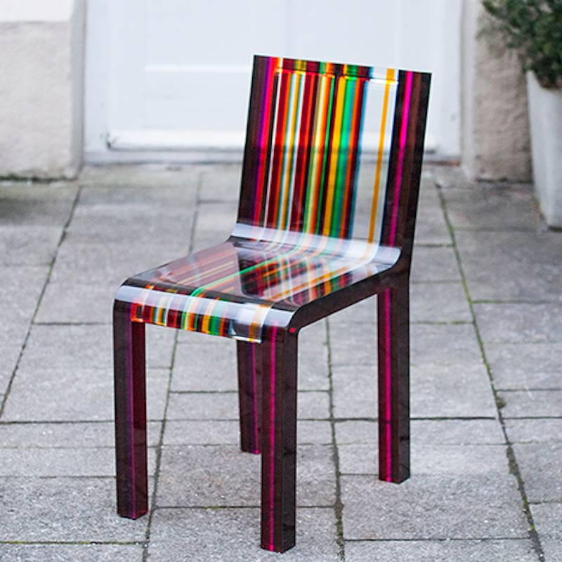 Italian Rainbow Chair by Patrick Norguet in Acrylic Resin for Cappellini For Sale