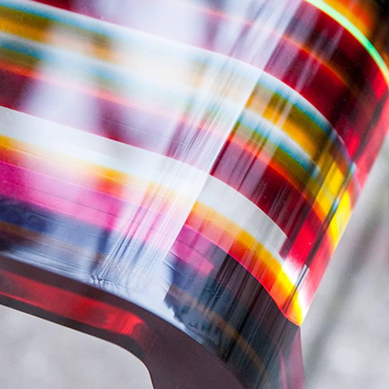 Rainbow Chair by Patrick Norguet in Acrylic Resin for Cappellini In New Condition For Sale In Rhinebeck, NY