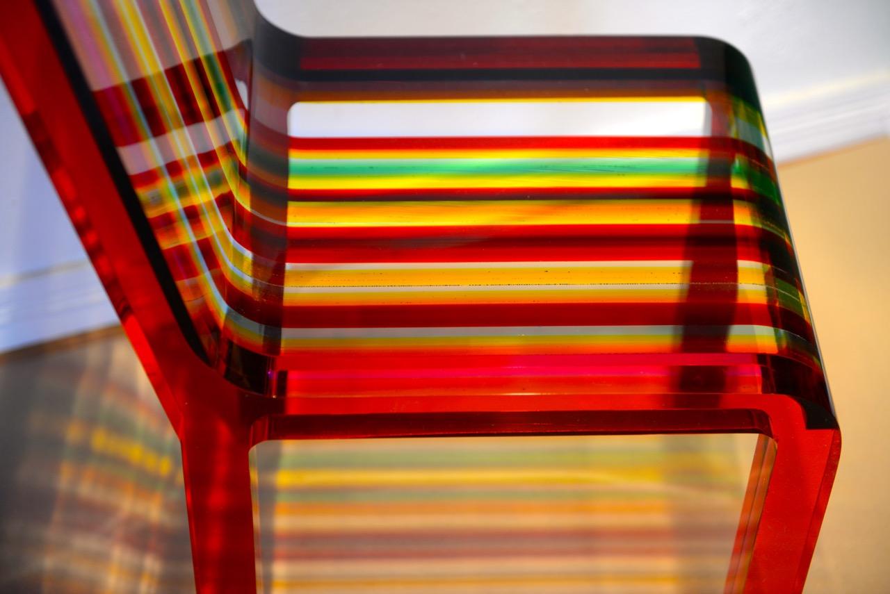 Italian Rainbow Chair in Acrylic Resin by Patrick Norguet for Cappellini For Sale