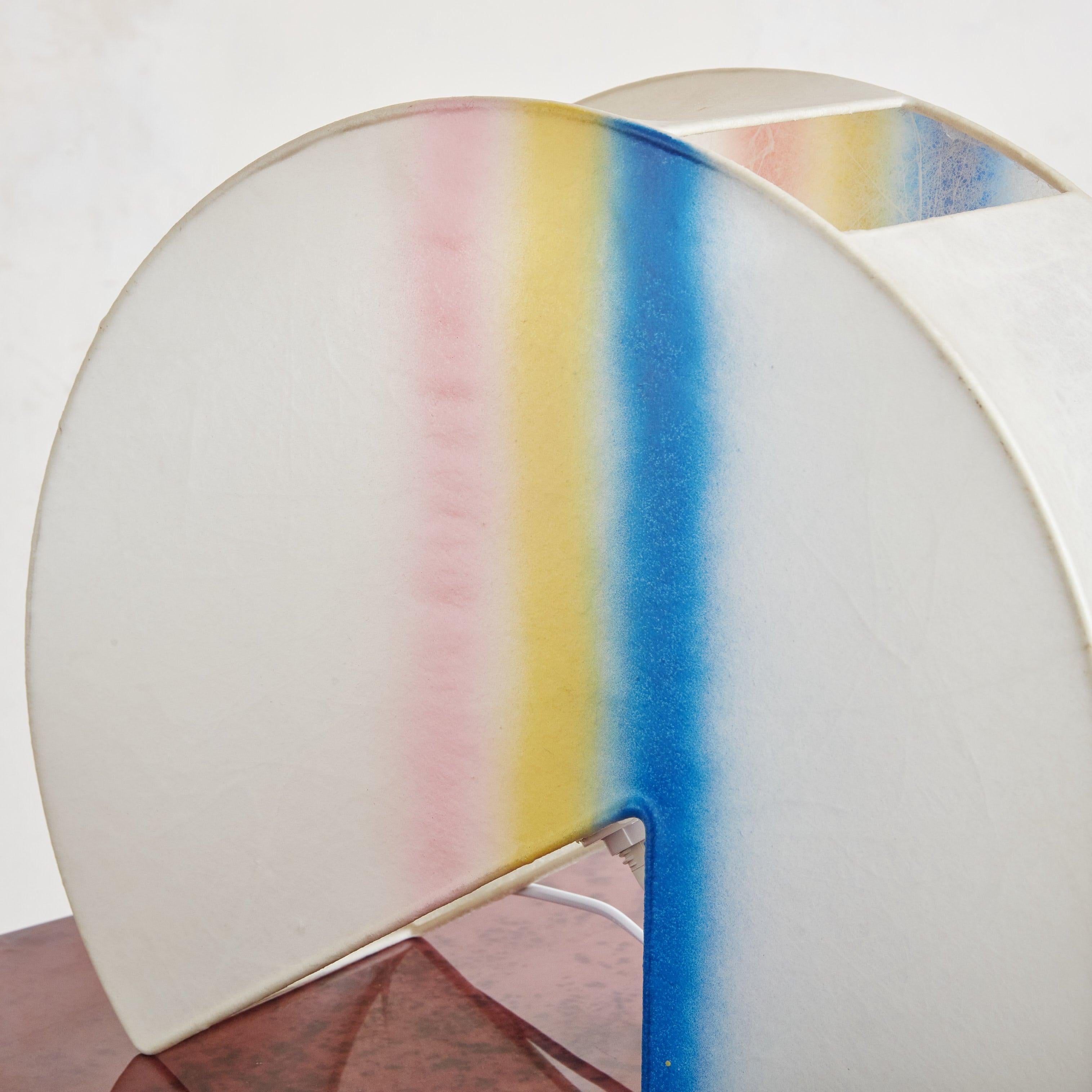 Lampe de table Rainbow Cocoon Attribué à Cazal Crèation, Italie 1970 Excellent état - En vente à Chicago, IL