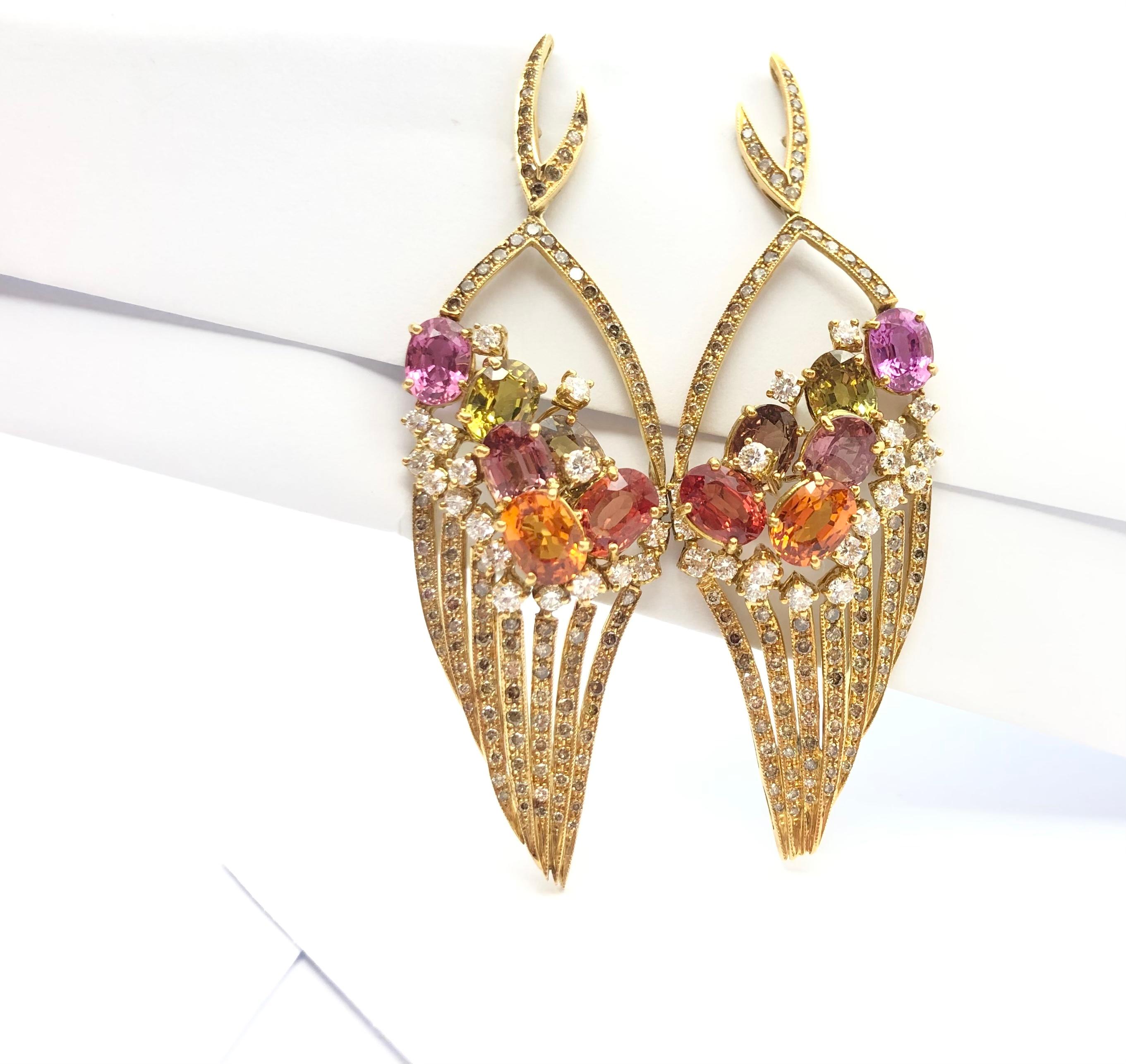 rainbow diamond earrings