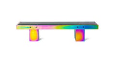 Rainbow Color Stainless Steel Hot Bench 'Large' Length by Studio Buzao